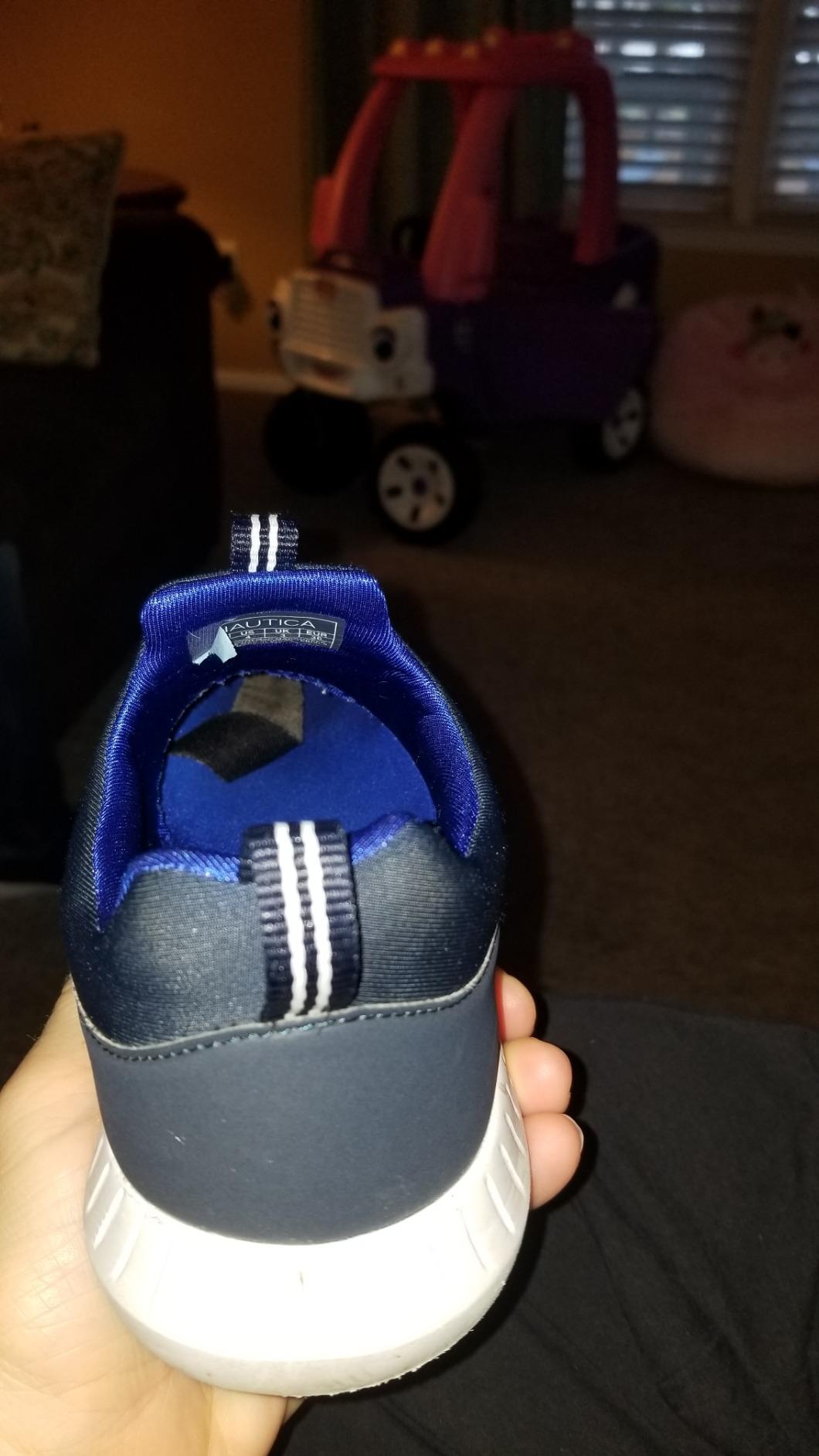 Nautica boys sneaker sole showing tread wear and durability after months of testing