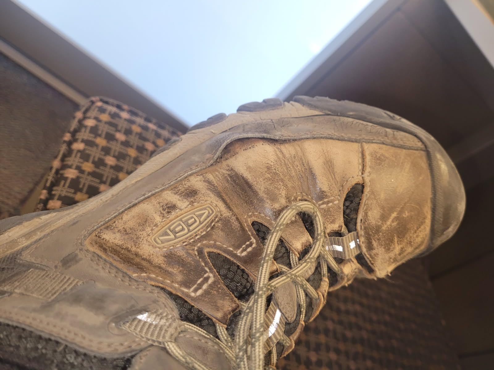 KEEN Targhee 3 showing complete sole separation after extended wear