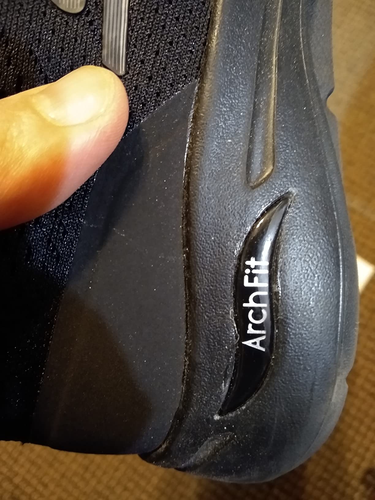 Side-by-side comparison showing Skechers Arch Fit quality versus typical walking shoes