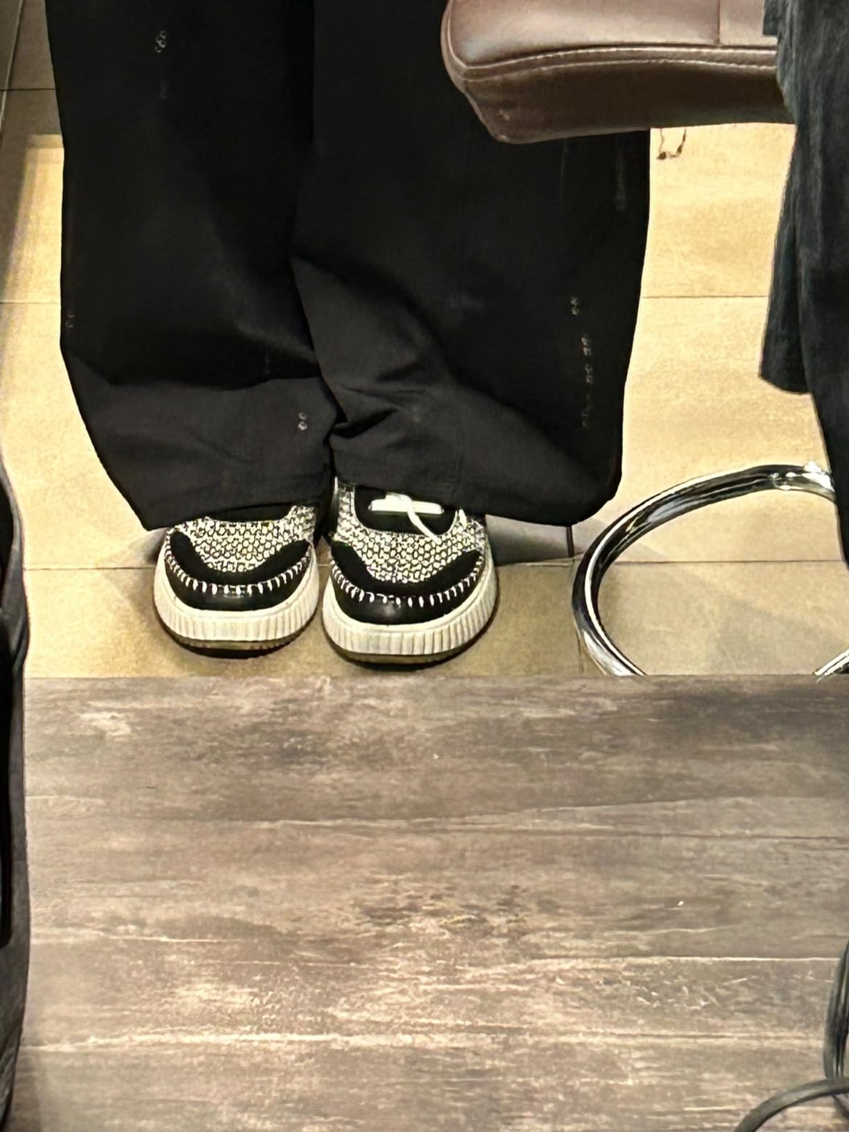 White colorway showing platform profile and sawtooth TPR outsole