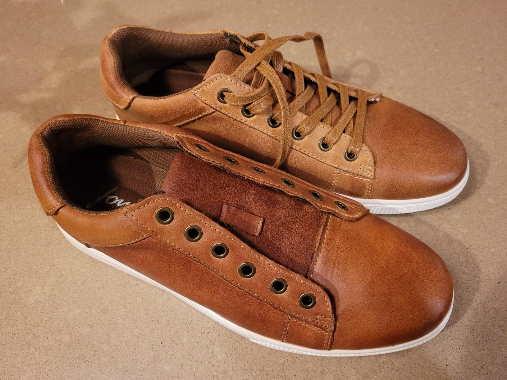 Jousen business casual sneakers worn in office setting showing versatile styling with business attire