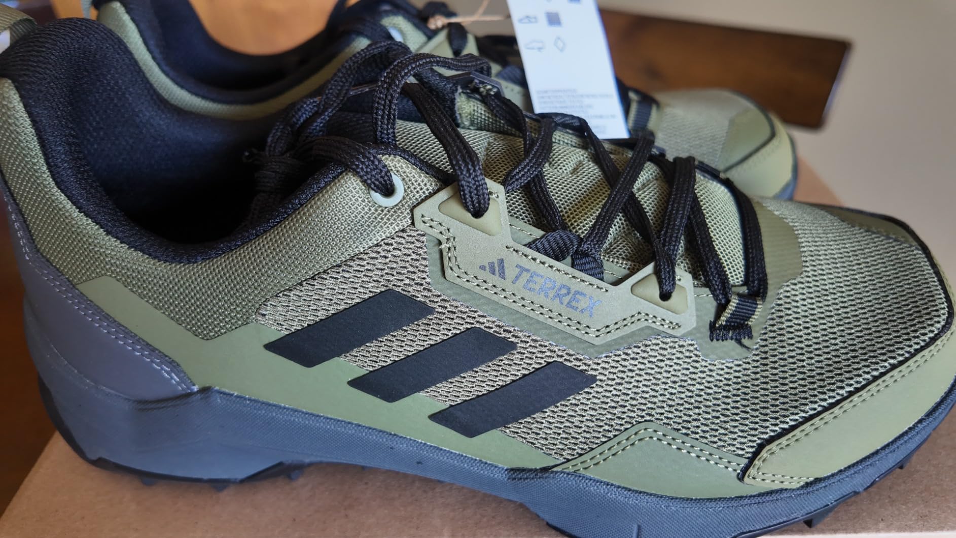 Final recommendation photo showing Adidas Terrex AX4 in natural hiking environment