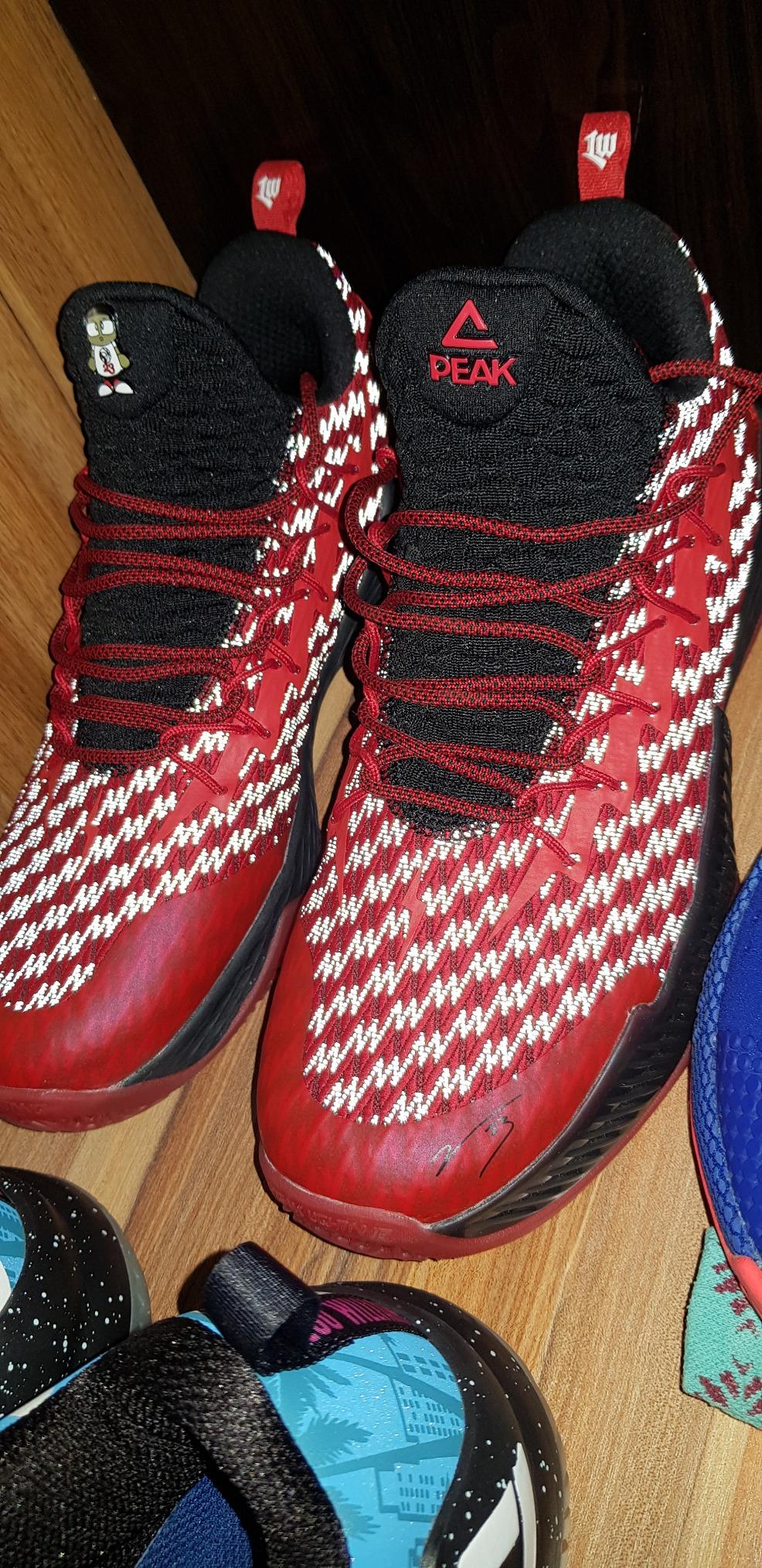 PEAK Lou Williams basketball shoes in action during game showing ankle support and court performance