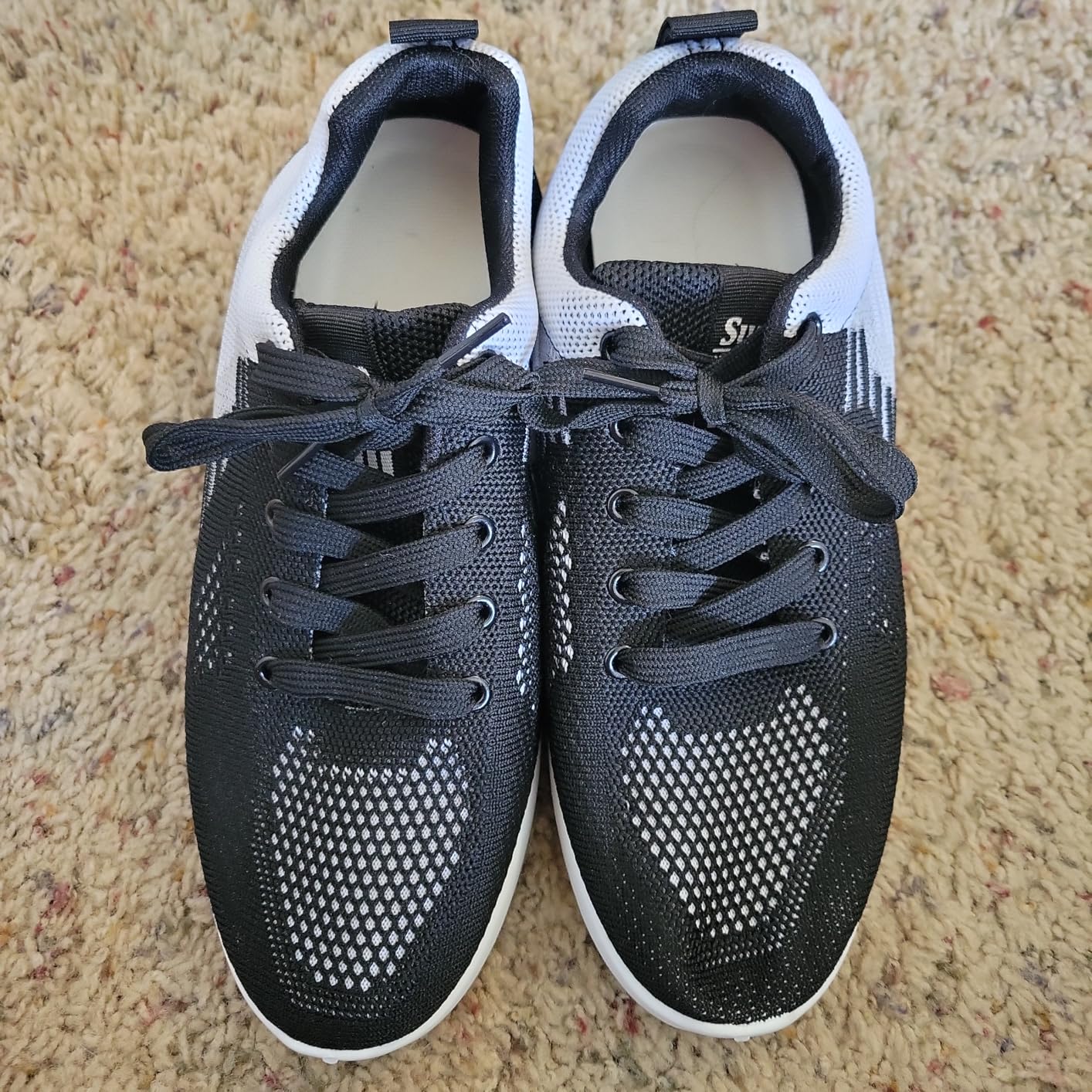 Close up detail of Padgene sneaker showing mesh breathability and construction quality