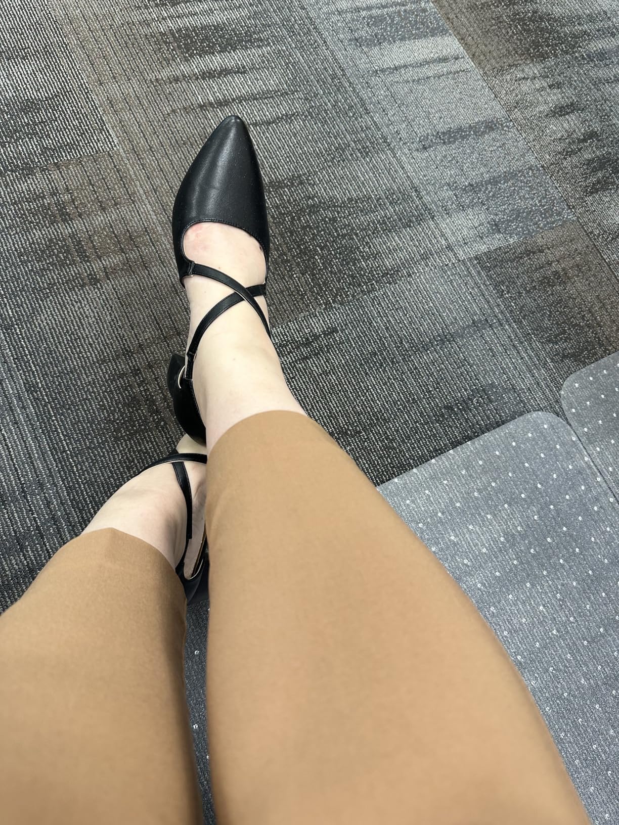 IDIFU Lynn pumps side view showing 2.2 inch chunky heel and pointed toe profile