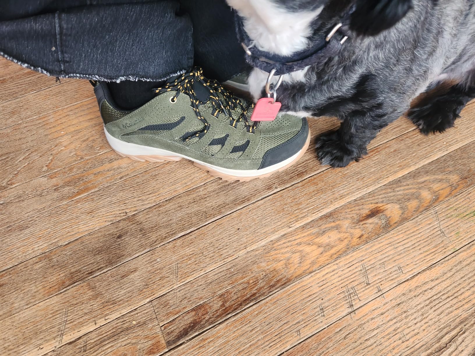 Columbia Crestwood hiking shoes in action on rocky trail terrain
