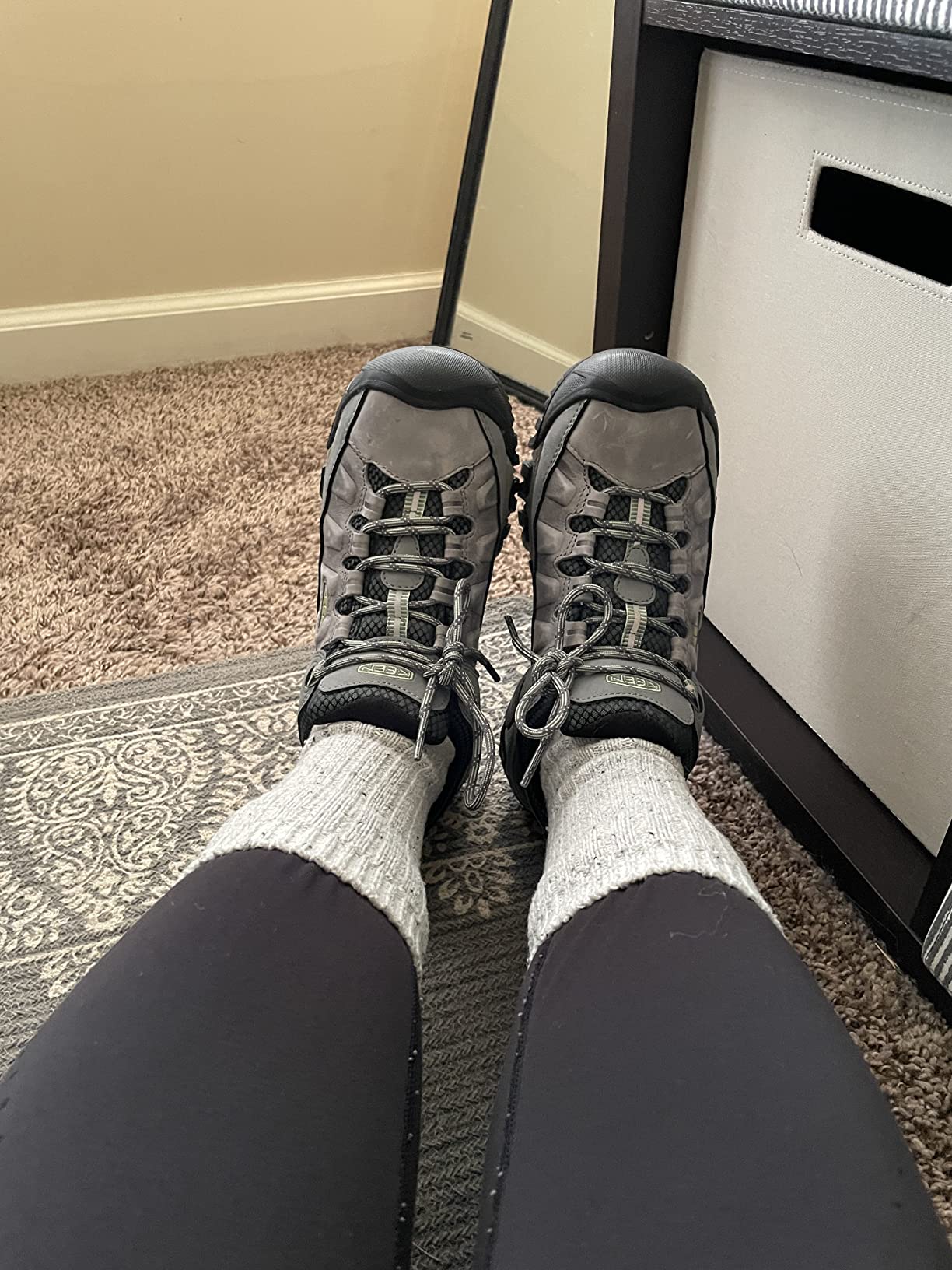 KEEN Targhee III performance on muddy trail showing waterproof capabilities