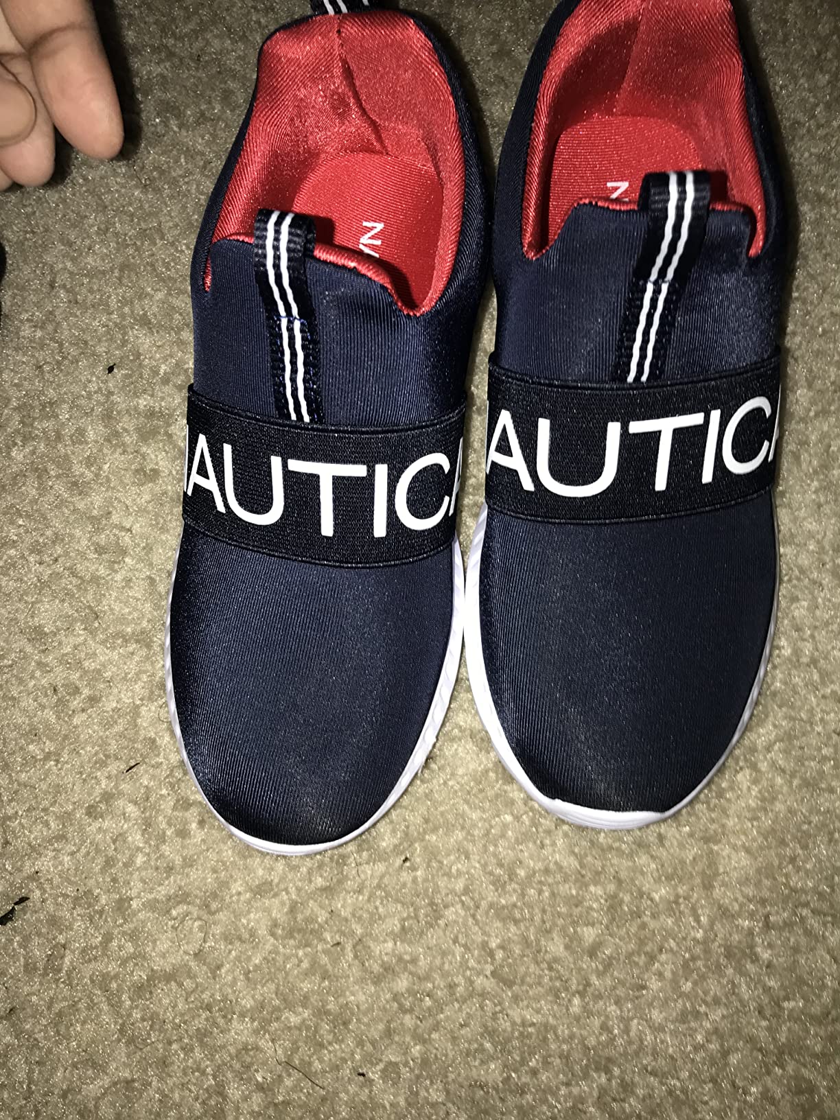 Final product shot of Nautica boys sneakers showing overall design and appeal