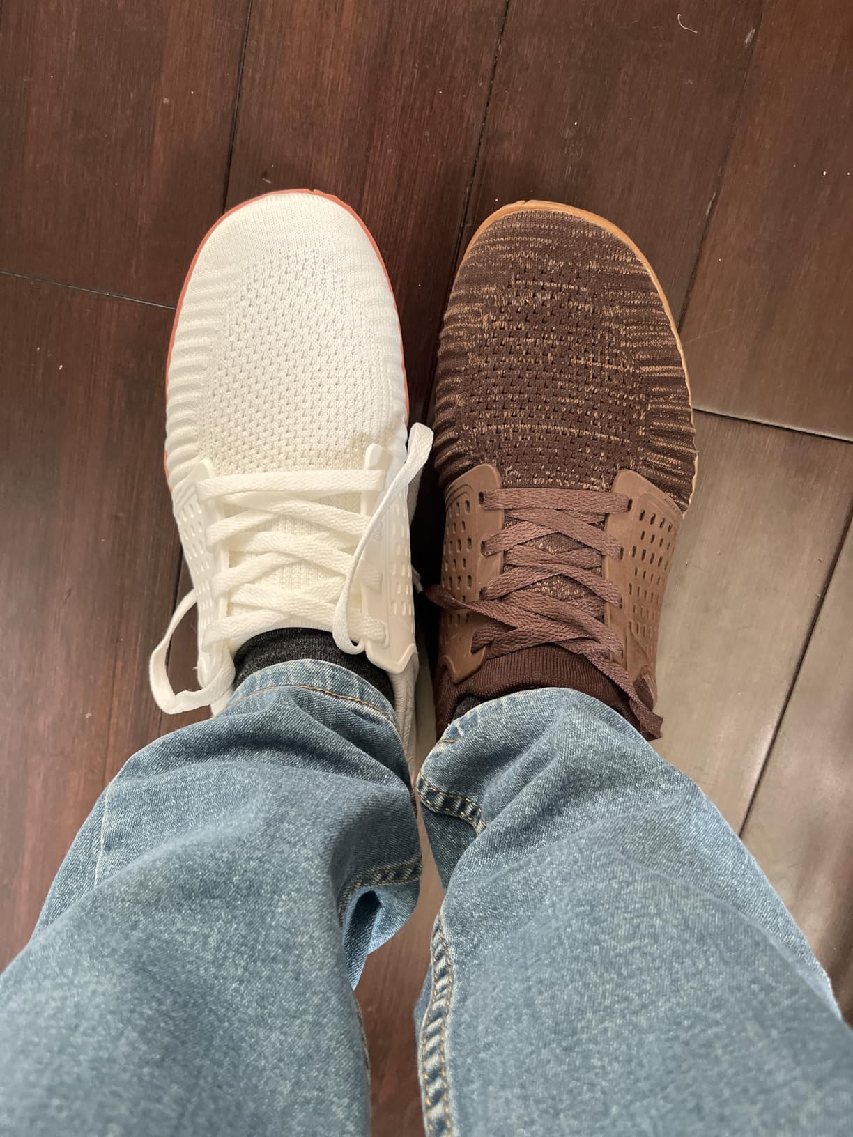 WHITIN barefoot shoes worn during gym workout showing flexibility and ground contact