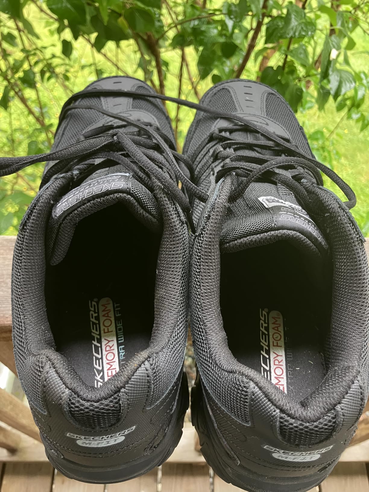 Skechers After Burn showing wear patterns and construction quality after extended use