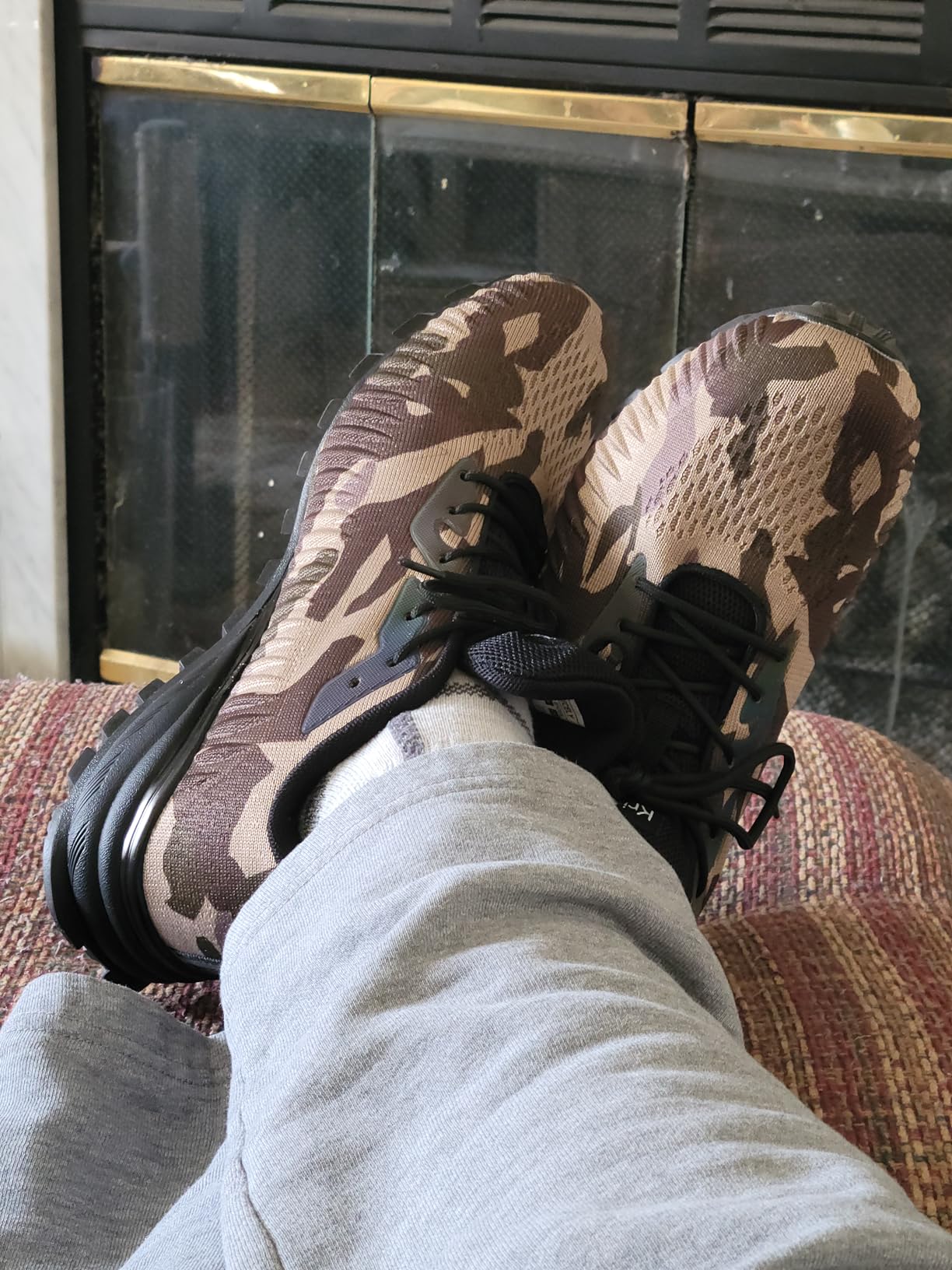 Final verdict showing Kricely trail shoes in real-world usage context