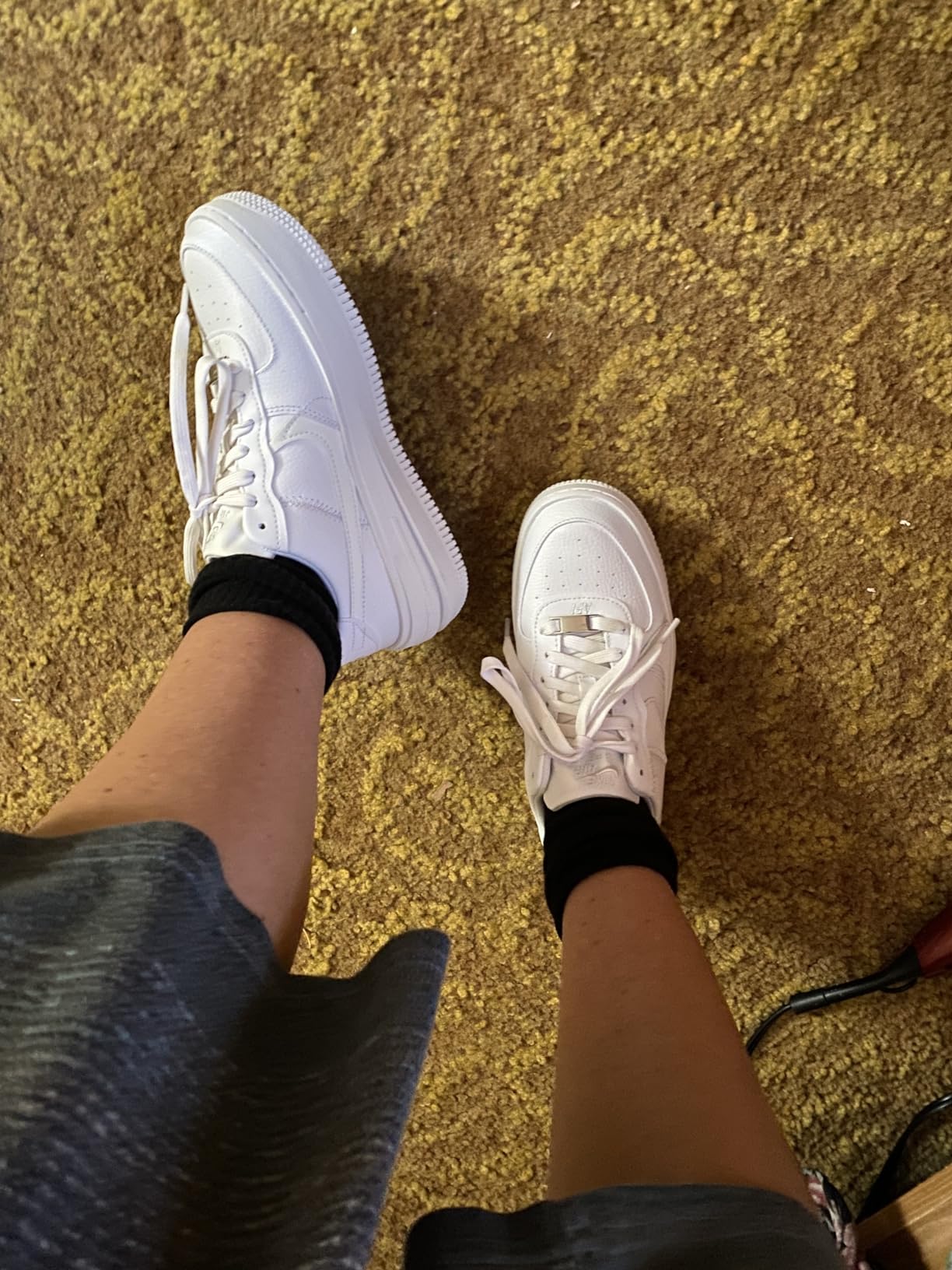 Nike Air Force 1 product details showing authentic Nike branding and construction quality