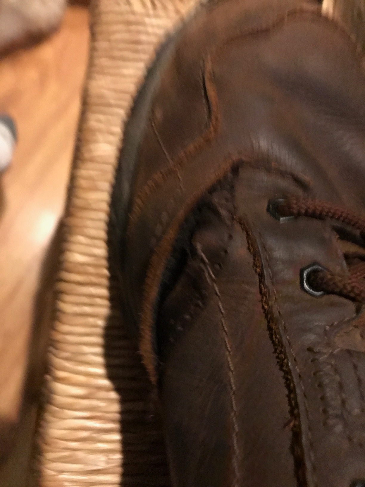 Photo showing sole separation issue on Merrell Adventure Lace after extended wear