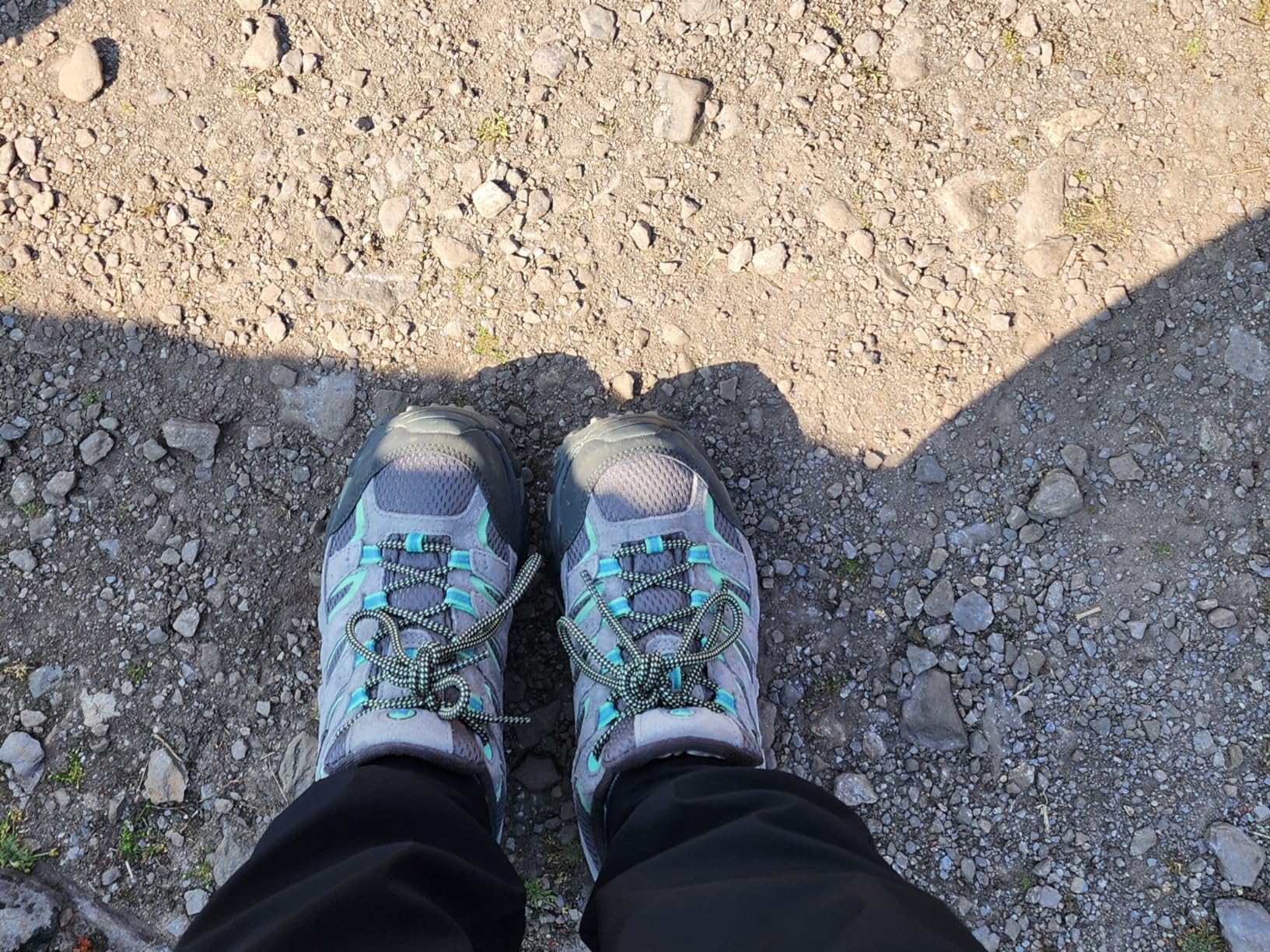 Merrell Moab 2 hiking shoes tested on rocky terrain at Skellig Michael Ireland showing real-world hiking performance