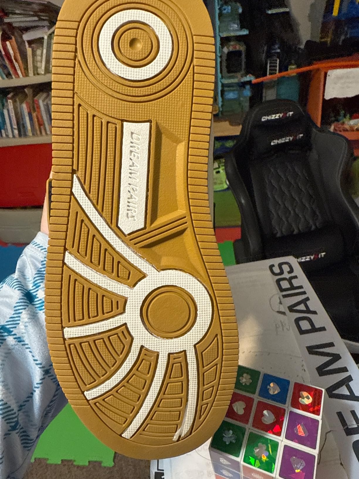DREAM PAIRS kids shoes sole pattern showing textured rubber outsole with flex grooves
