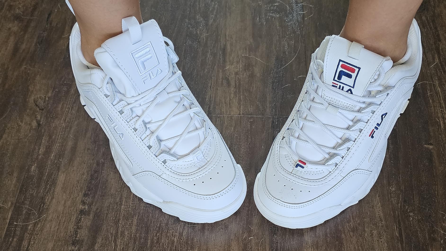 Fila Disruptor II sole pattern showing EVA midsole and rubber outsole traction design