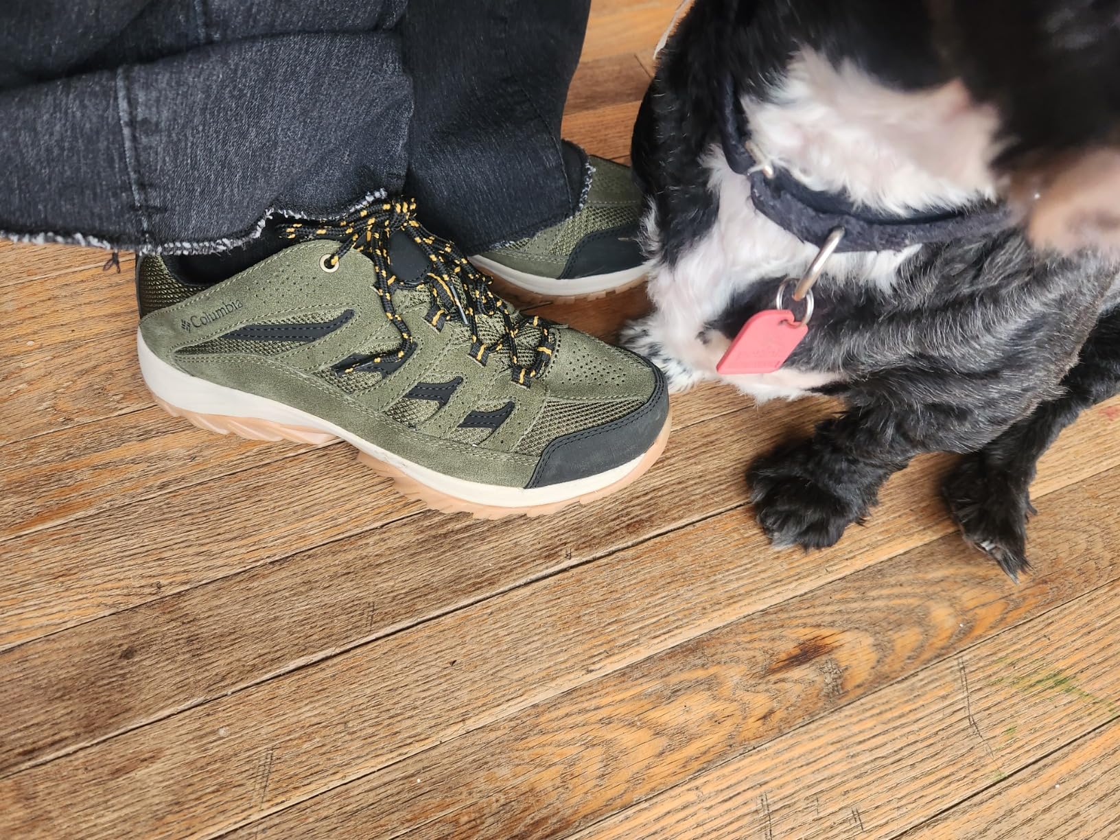 Columbia Crestwood shoes worn by multiple hikers showing real-world usage