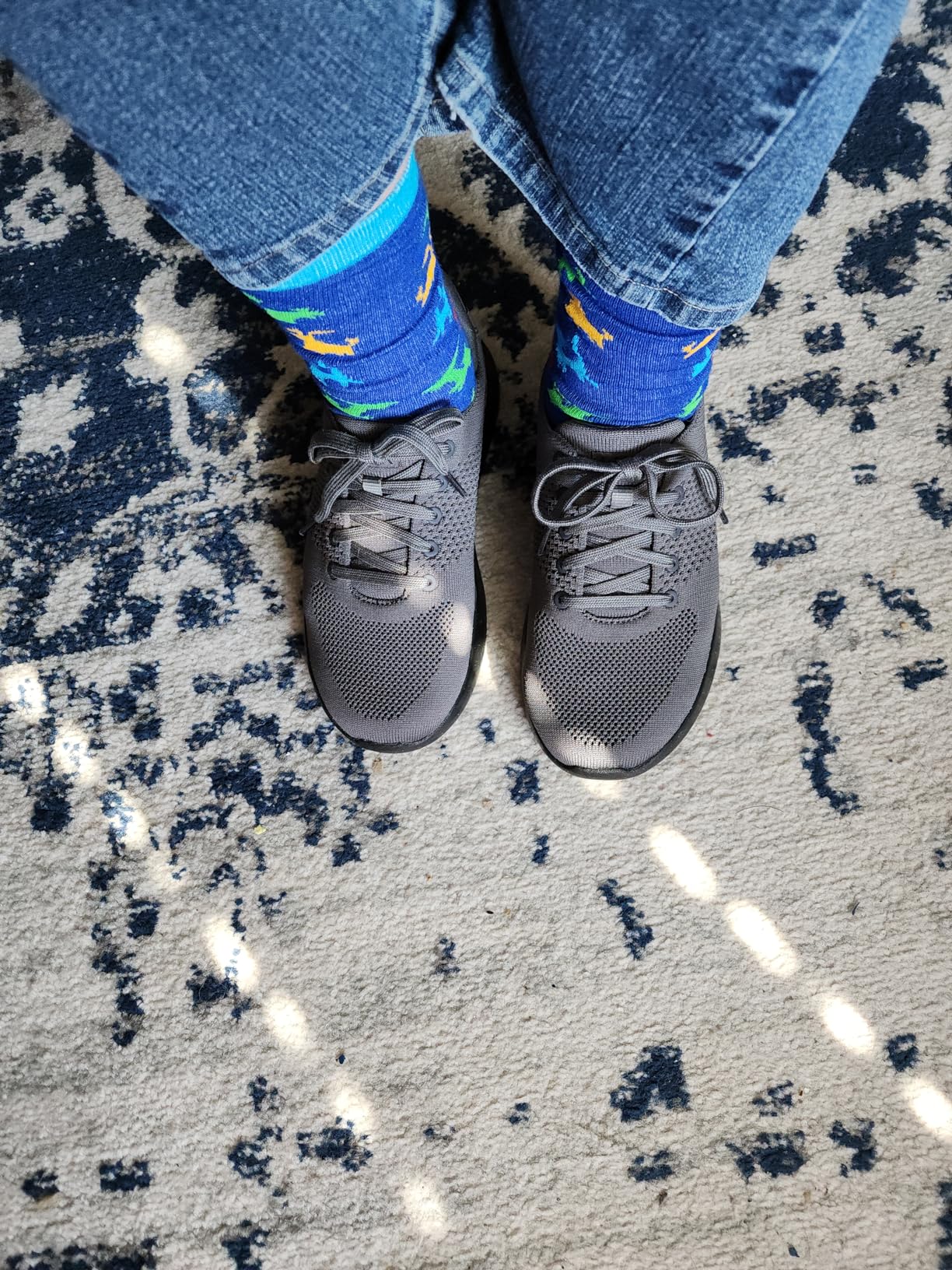 Close-up view of Kizik Lima shoe construction showing knit upper and heel technology