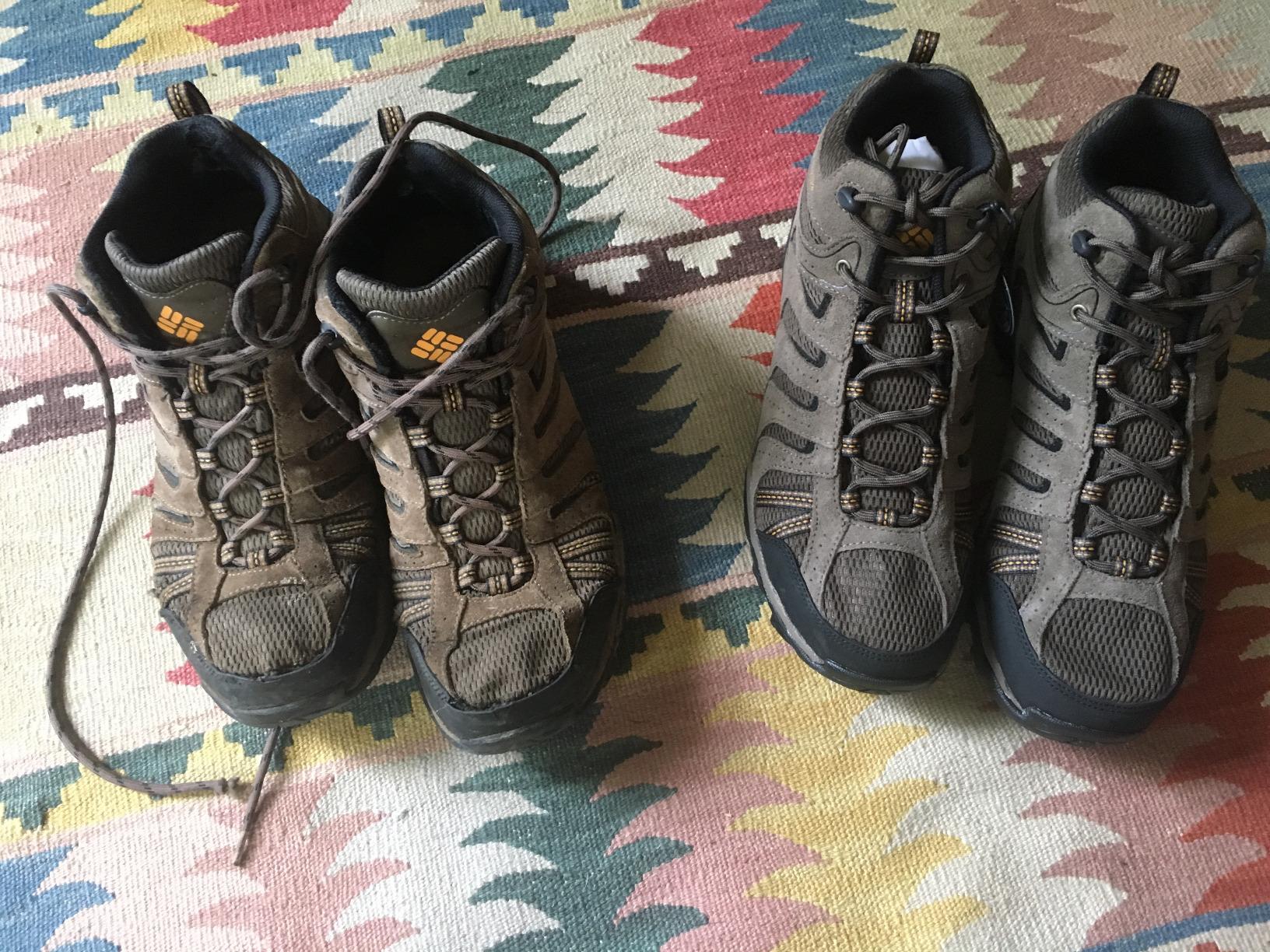 Columbia North Plains II hiking shoe showing leather upper construction and toe protection