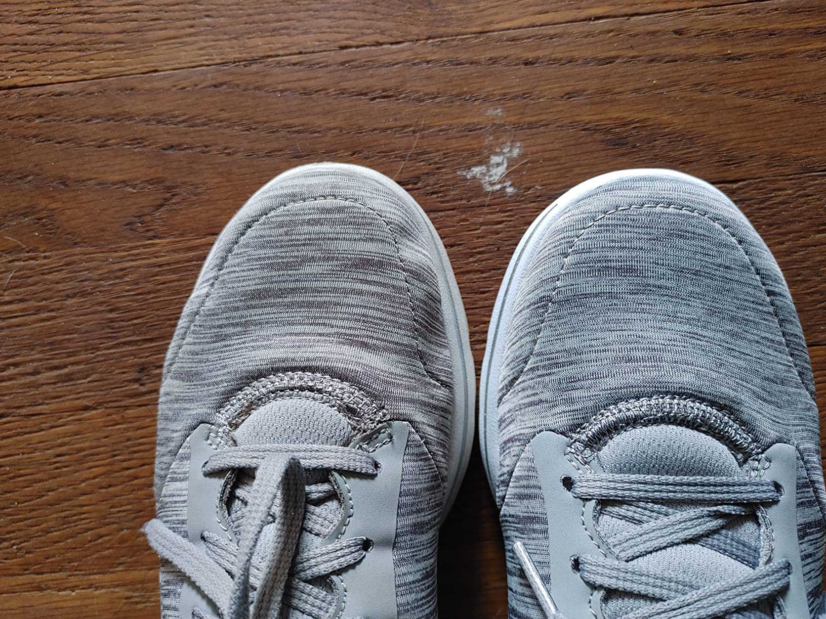 Comparison showing regular vs wide width Skechers Go Walk 5-True fit differences