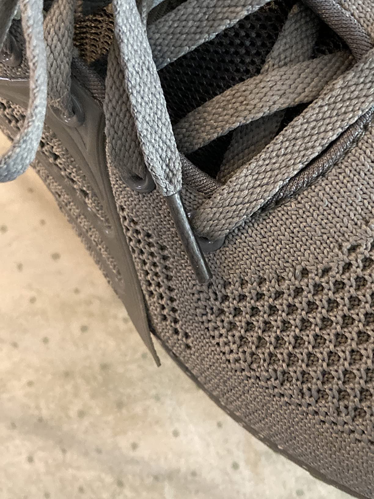 Detail shot of plastic design elements and mesh material flexibility