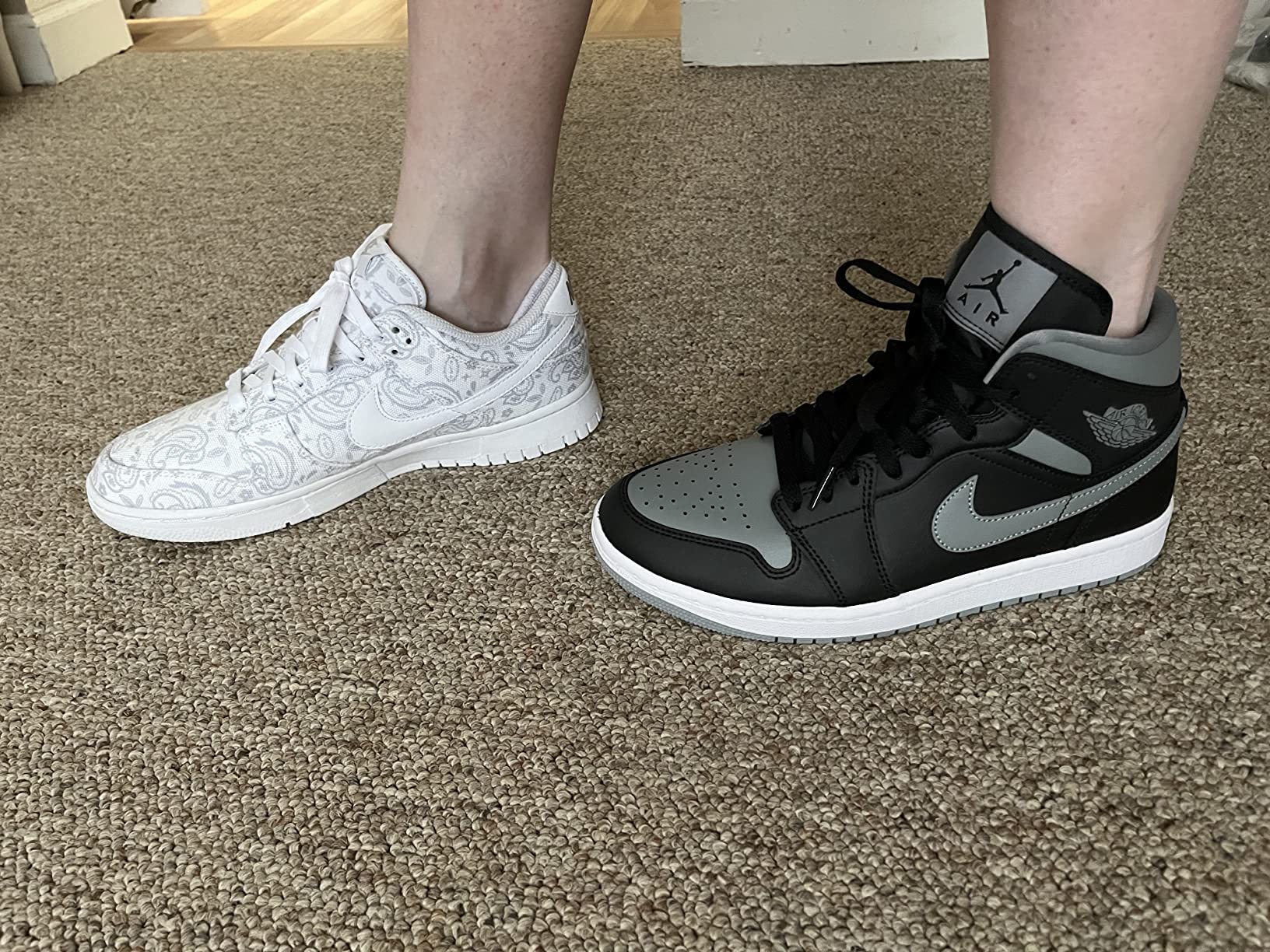 Nike Dunk Low showing wear pattern after extended testing period