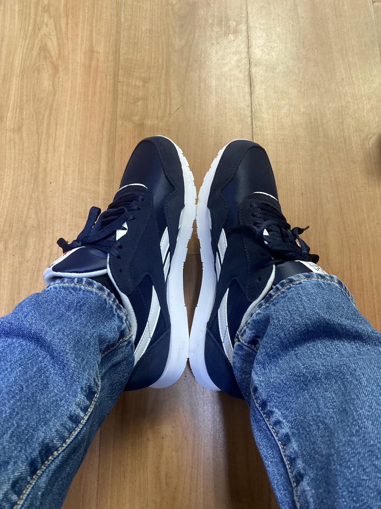 Reebok Classic sneakers side profile showing nylon upper construction and vintage athletic styling