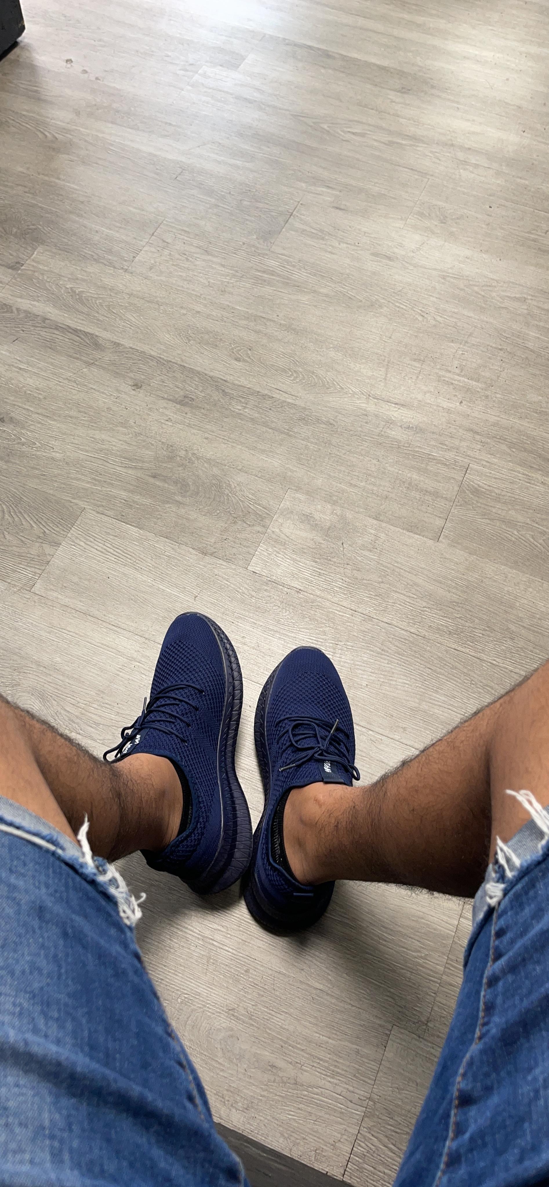 FUJEAK shoes final assessment showing size 12 perfect fit and overall appearance