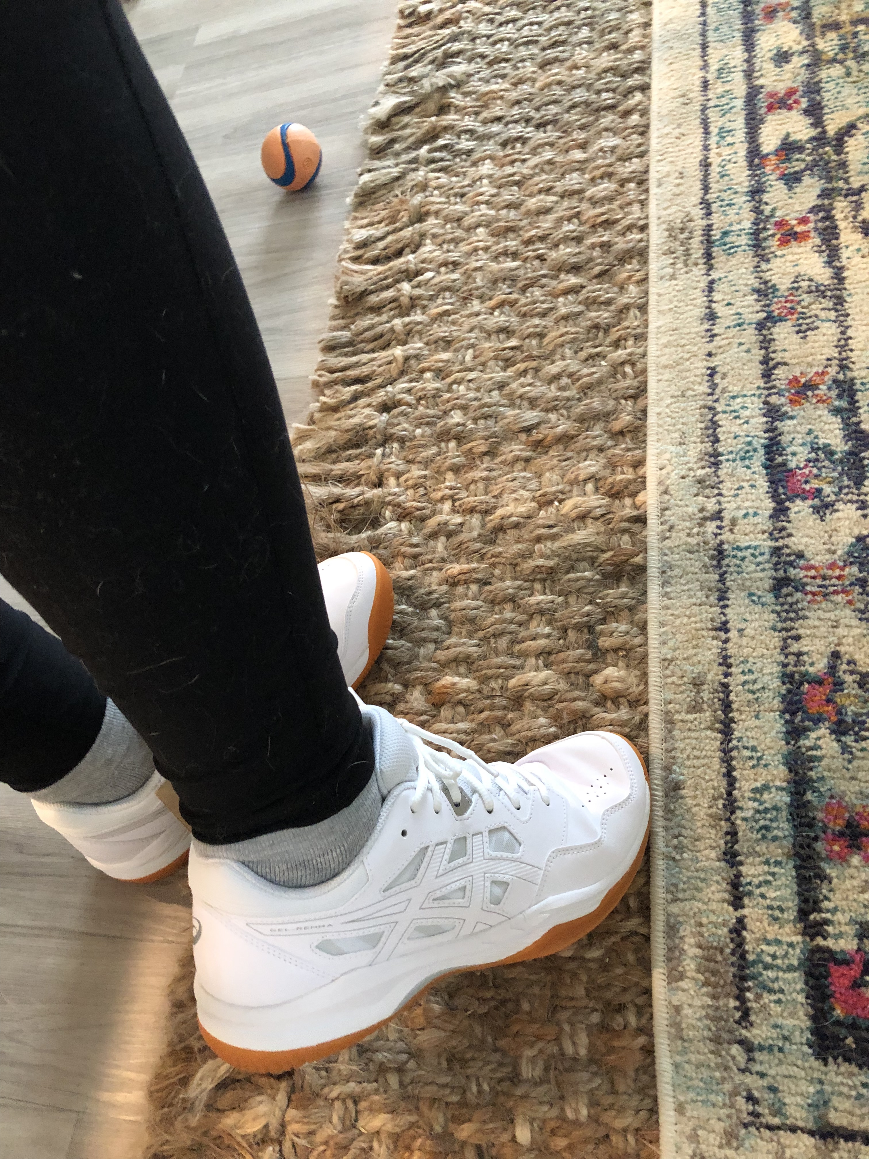 Asics Gel-RENMA pickleball shoes showing overall design and fit on court