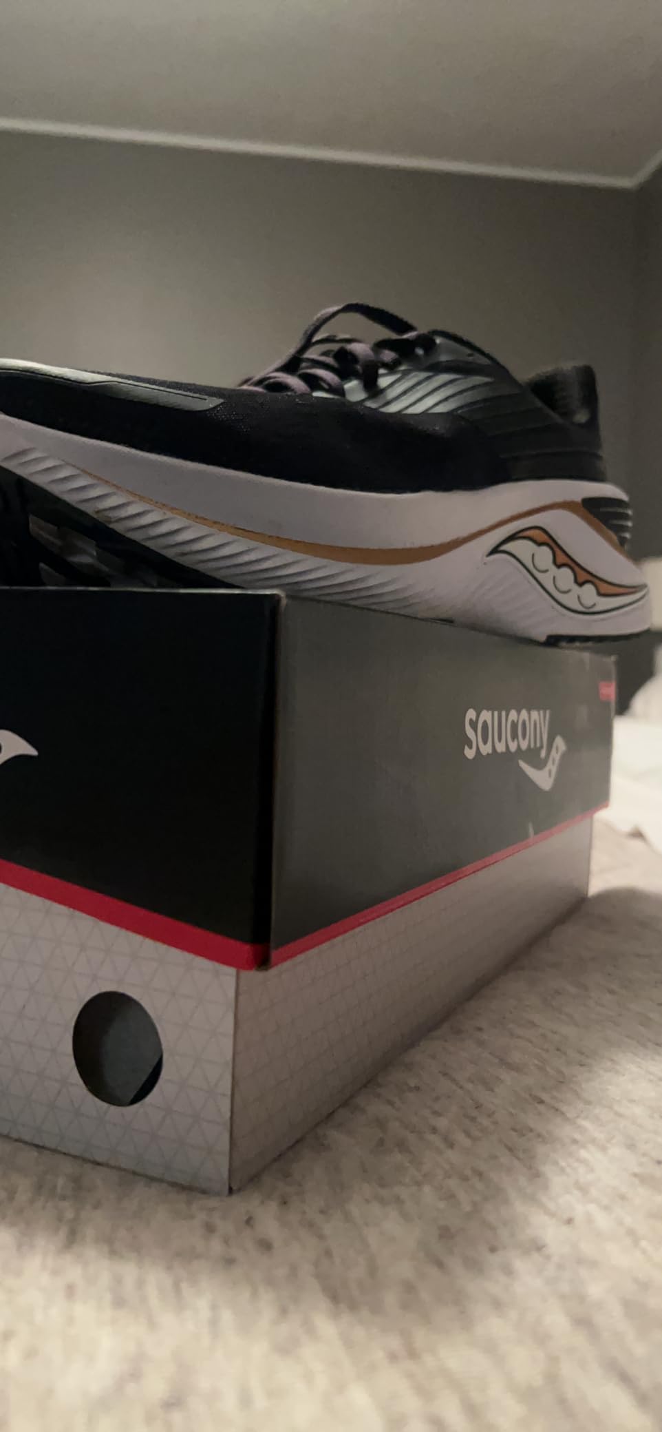 Side comparison view showing Saucony Endorphin Shift 3 heel height and midsole construction