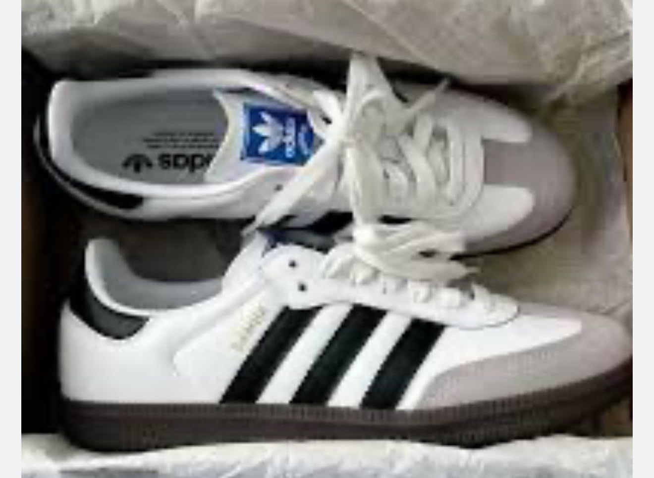Adidas Samba kids showing wear patterns after extended testing period