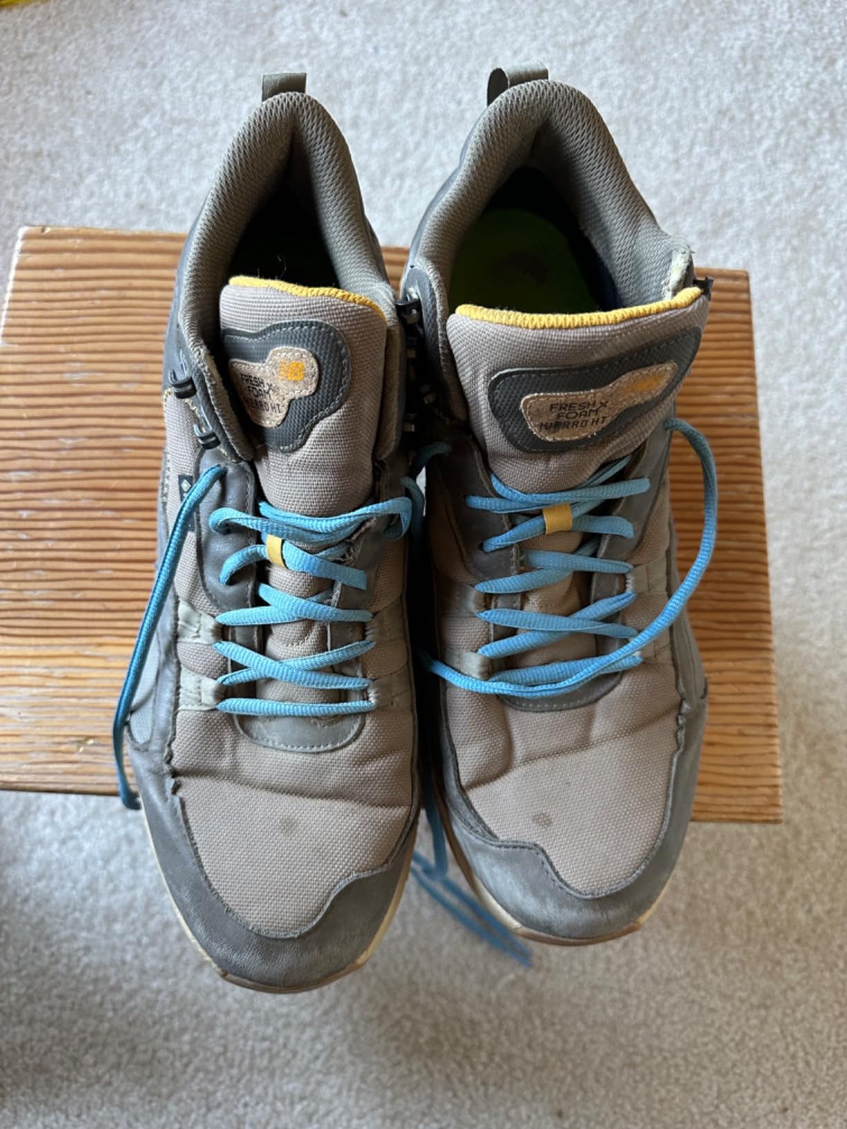 Comparison of Fresh Foam X Hierro Mid showing improved construction in newer models versus older versions