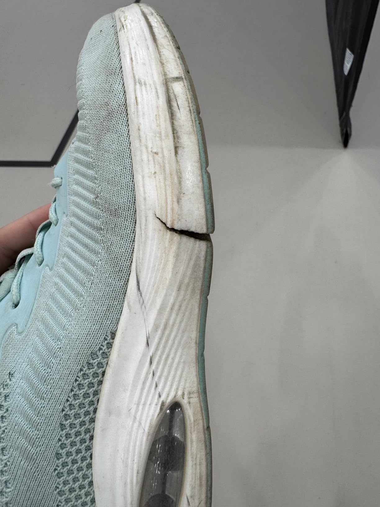 ZYEN shoes showing wear patterns after extended testing period