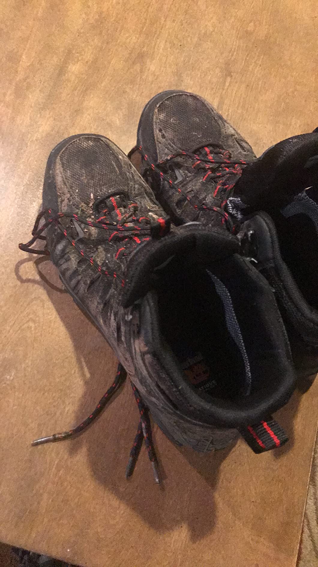 SHULOOK hiking boots during wet weather testing conditions