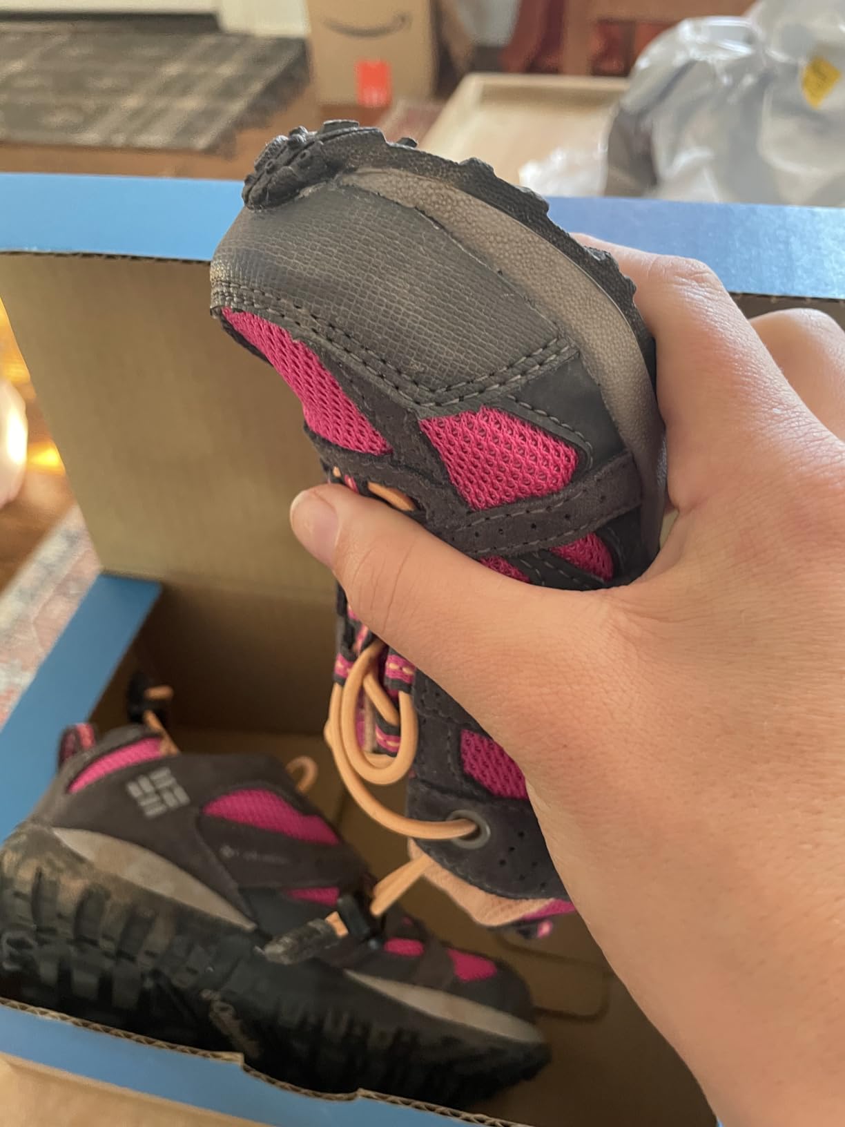 Columbia Redmond hiking shoe showing reinforced construction after weeks of testing
