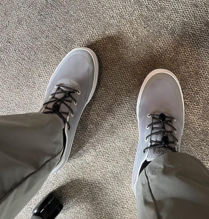 Columbia Bonehead PFG boat shoes being worn in outdoor fishing environment