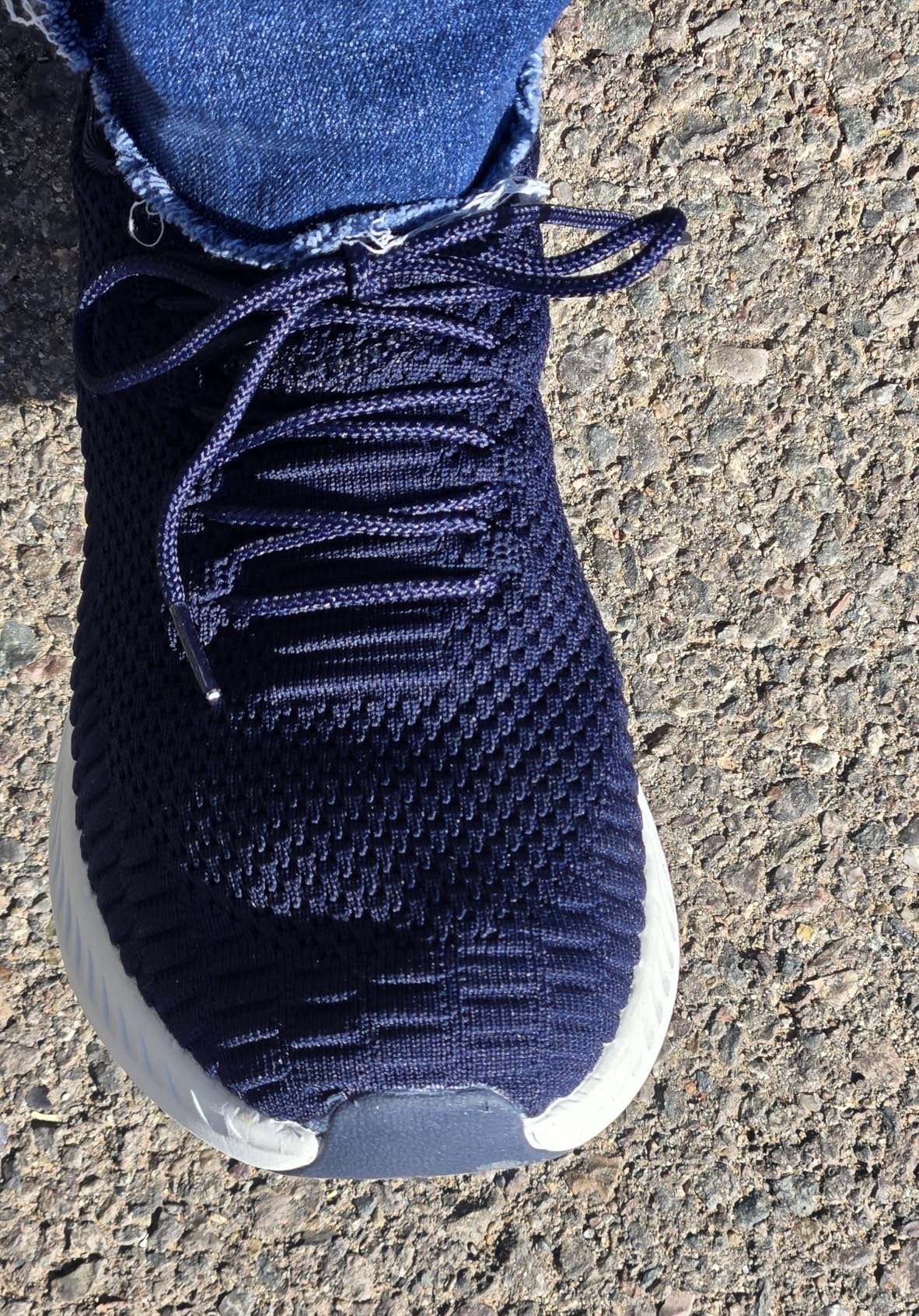 Navy blue Feethit sneakers showing alternative color option and styling
