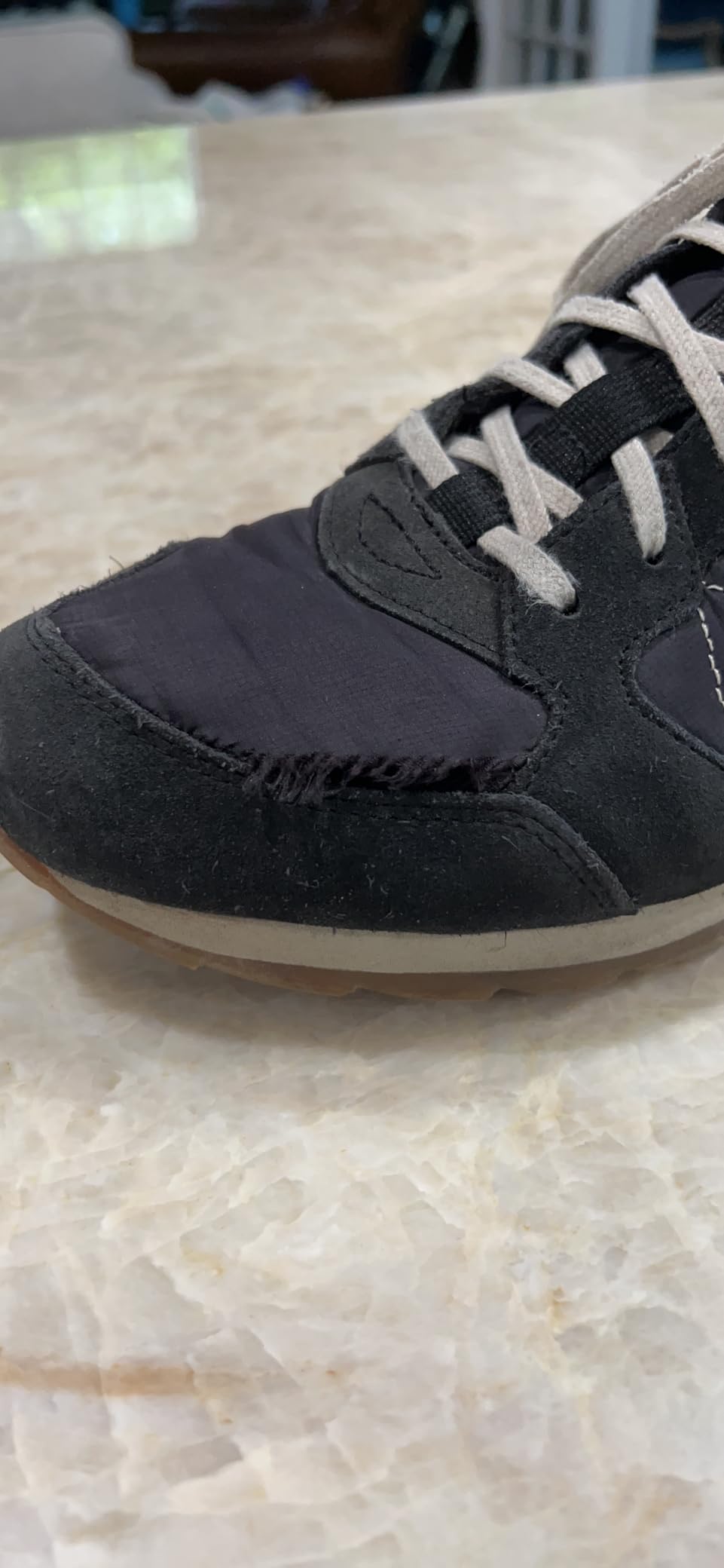 Merrell Alpine Sneaker showing wear patterns after extended testing