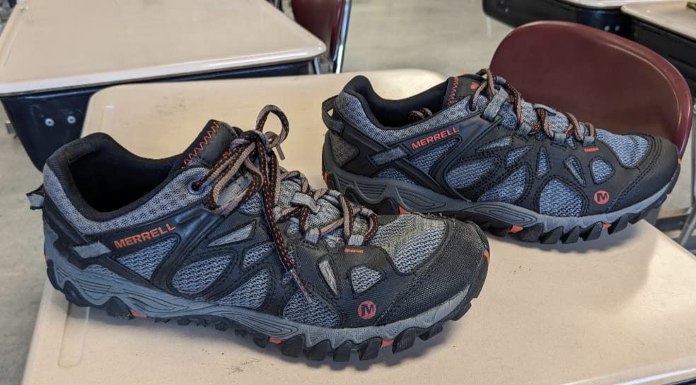 Comparison showing new versus used Merrell Blaze Aero Sport after months of testing