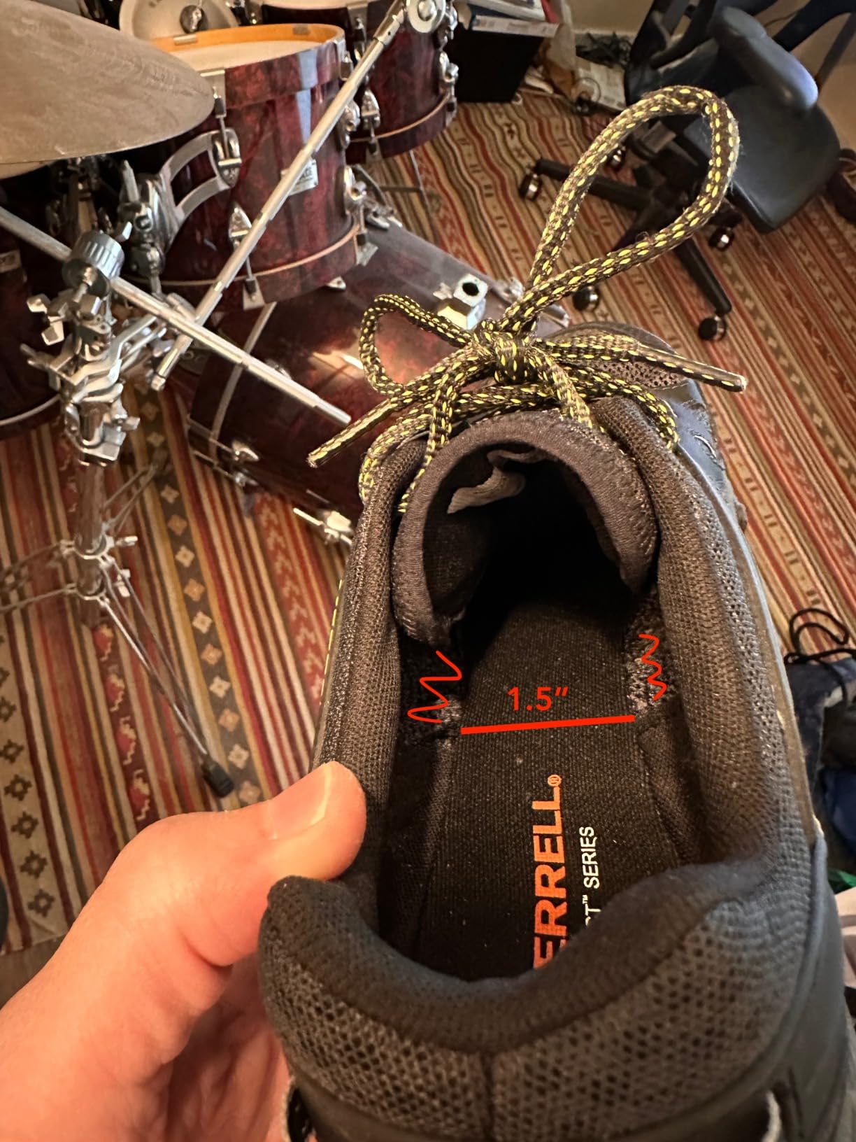 Trail testing showing shoe performance on rocky terrain and loose gravel