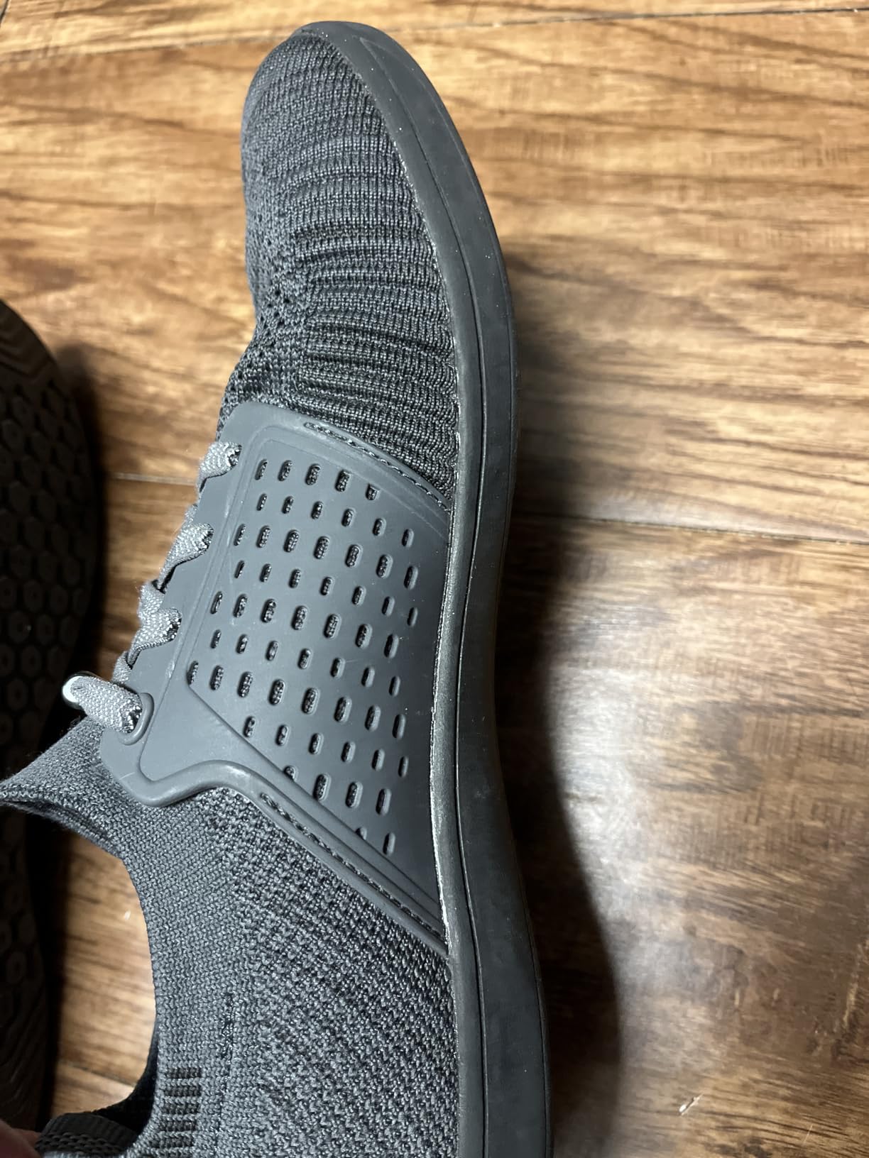 WHITIN Men's Wide Minimalist Barefoot Sneakers in White Gum colorway showing engineered knit upper and zero drop sole