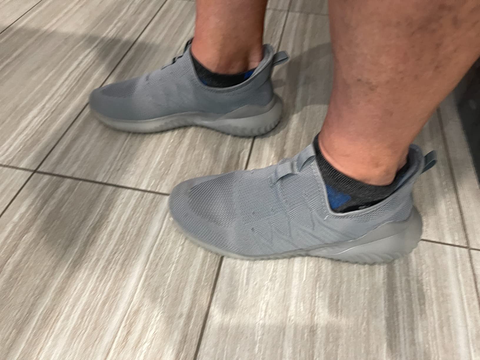 Comparison shot showing shoe flexibility and bend test results
