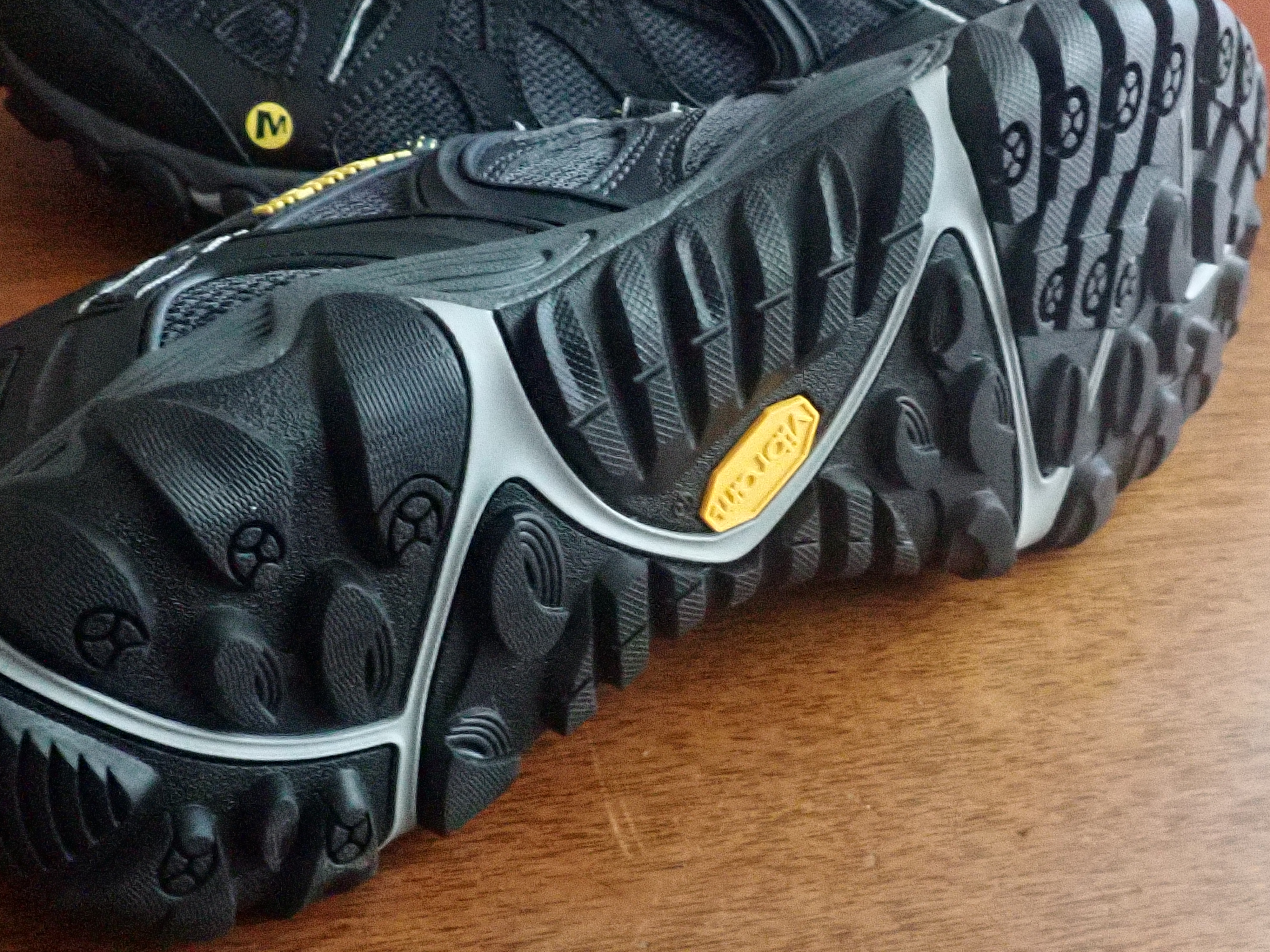 Vibram TC5+ outsole showing 5mm lug pattern and traction design