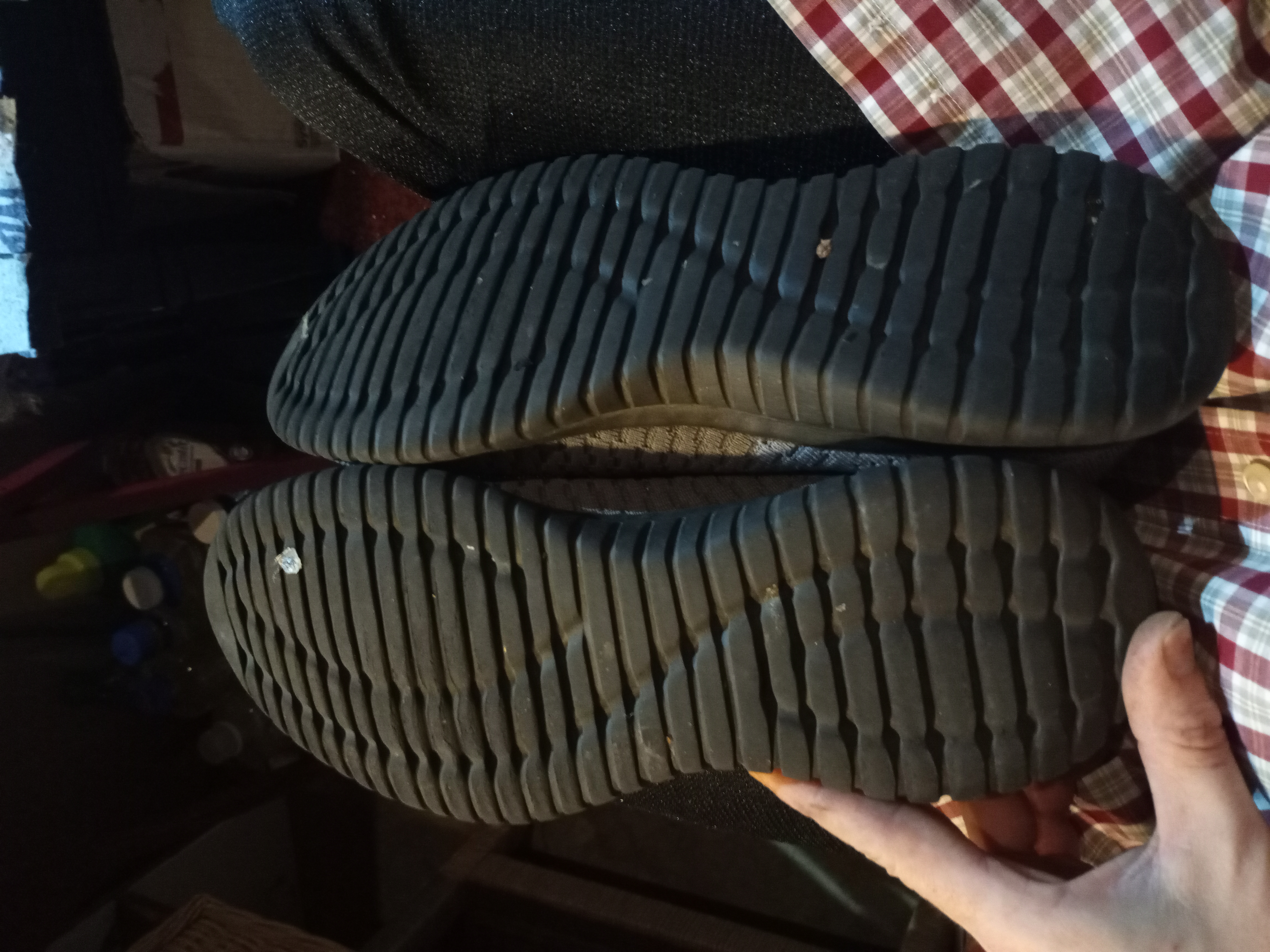 Konhill mens walking shoes showing wear patterns after extended testing period