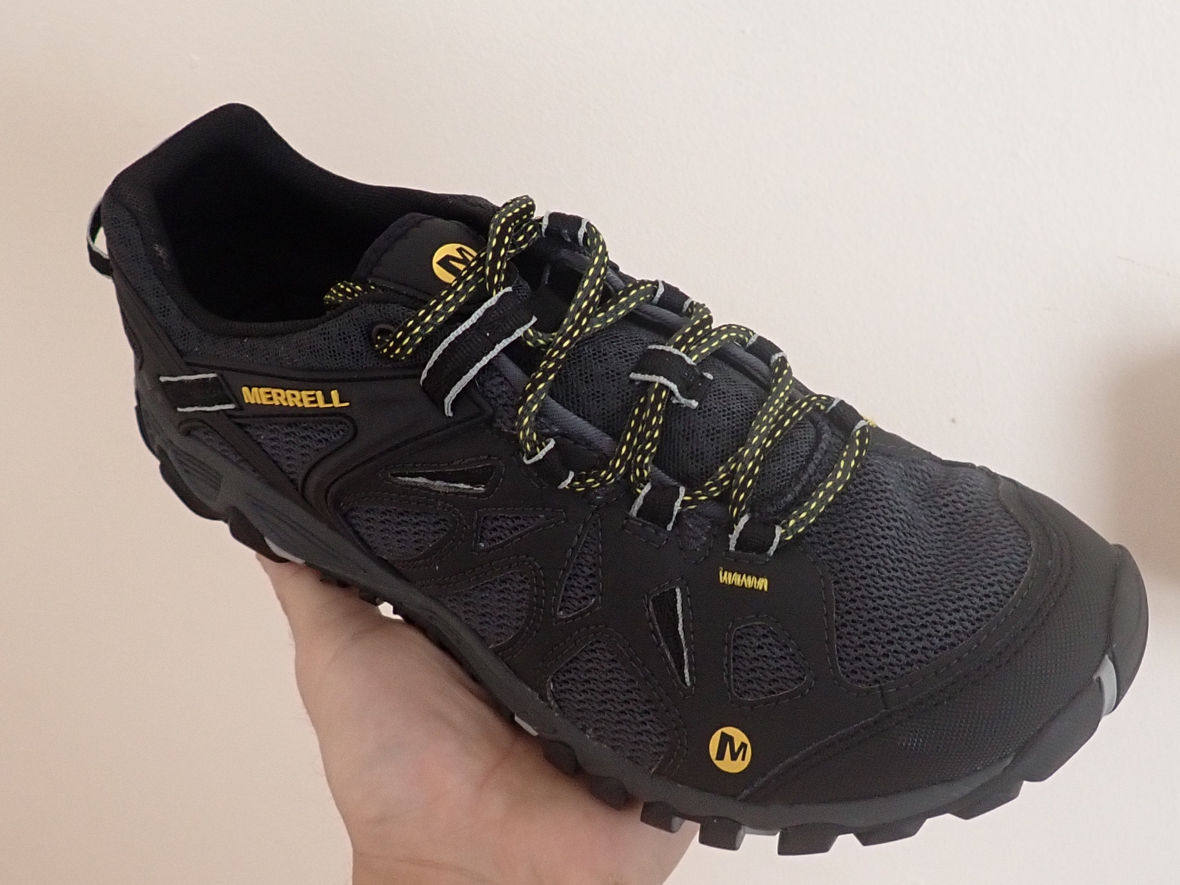 Merrell Blaze Aero Sport in creek water showing water drainage capability